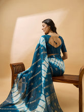 Womens Fashion Ethnic Teal Color Sarees-MLSHWSA1299TEL0ONE
